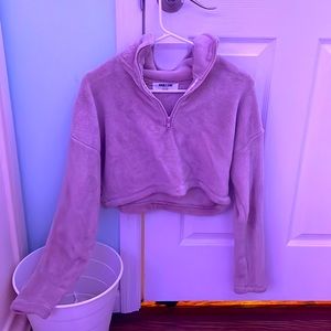 Fleece cropped sweater